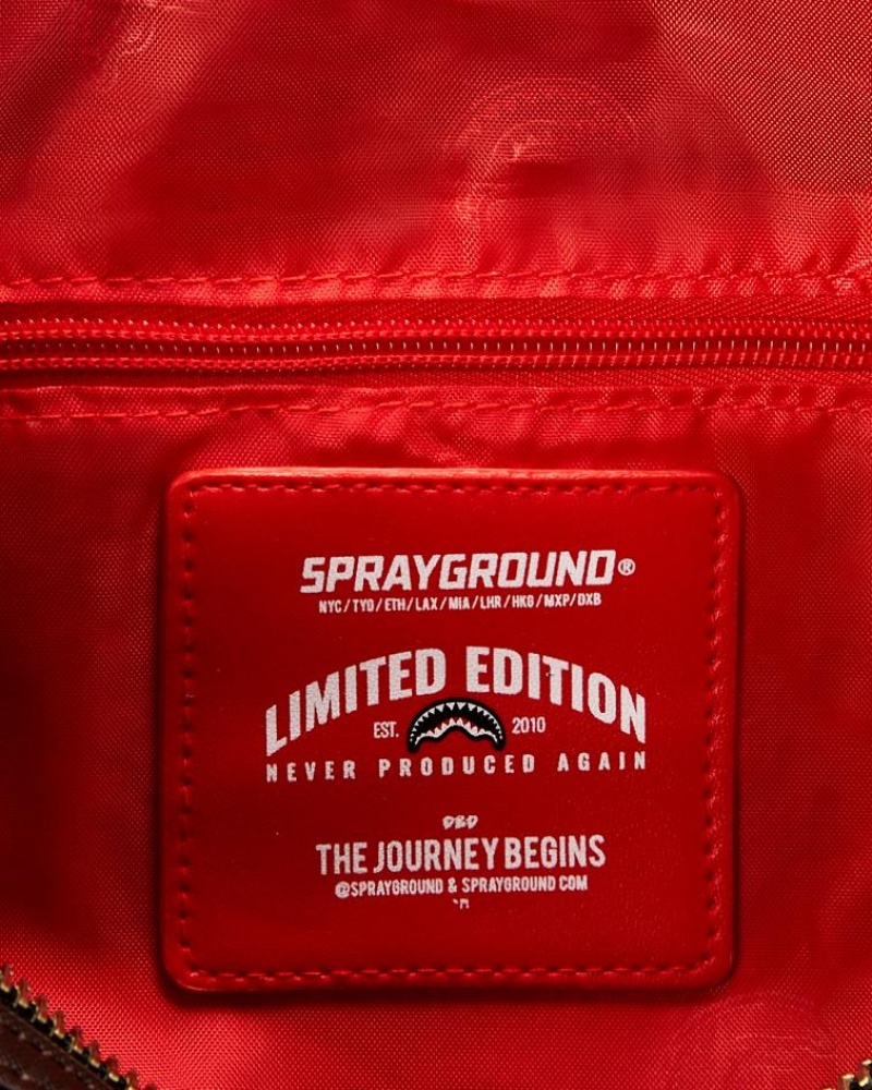 Brown Men's Sprayground Henny Mini Duffle Bags | WNHG70163